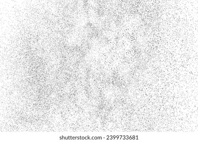 Schwarze Textur-Overlay. Staubgraue Textur auf weißem Hintergrund. Getreiderauschstempel. Altes Papier. Grunge Designelemente. Vektorgrafik.