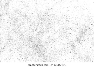 Black texture overlay. Dust grainy texture on white background. Grain noise stamp. Old paper. Grunge design elements. Vector illustration.