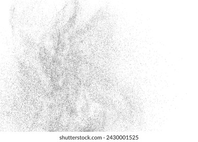 Black texture overlay. Dust grainy texture on white background. Grain noise stamp. Old paper. Grunge design elements. Vector illustration, eps 10.	