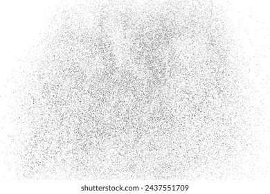 Black texture overlay. Dust grainy texture on white background. Grain noise stamp. Old paper. Grunge design elements. Vector illustration, eps 10.	