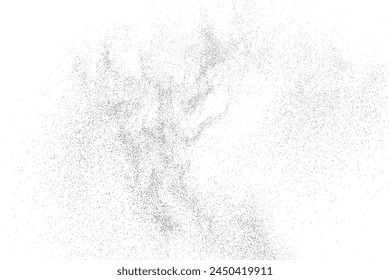 Black texture overlay. Dust grainy texture on white background. Grain noise stamp. Old paper. Grunge design elements. Vector illustration, eps 10.	