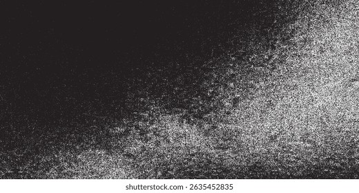 Sobreposição de textura preta. Textura granulada em pó sobre fundo branco. Carimbo de ruído de grão. Papel velho. Elementos de design Grunge. Ilustração vetorial, eps 10