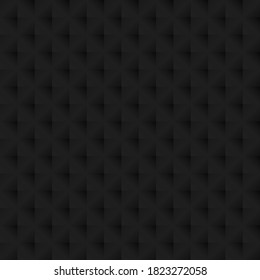 Black texture seamless pattern background. Perfect light and shadow dimension vector design.