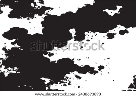 black texture of smoke in black grunge frame vector image for background texture
