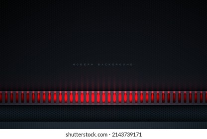 Fondo de dimensión texturizado negro con luz roja moderna
