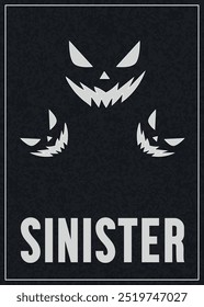 Black textured halloween sinister poster