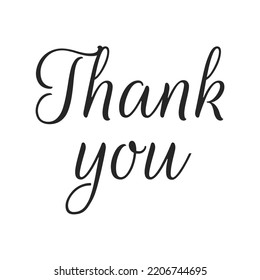 black thank you text vector