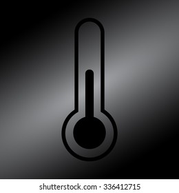 Black Thermometer icon