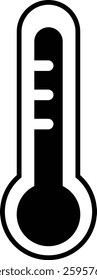 Black Thermometer Temperature Vector Icon