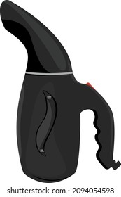 Termo negro, ilustración, vector sobre un fondo blanco.