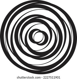 líneas de velocidad de círculo punteadas de media tonalidad negra y gruesa. Movimiento de forma geométrica abstracta. Diseñar elementos para marcos, tatuajes, páginas web, impresiones, carteles y plantillas. Logo de la ronda tecnológica. Salto de sol. Vector