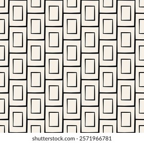 Black thick line rectangle seamless pattern. Pattern for men textiles.