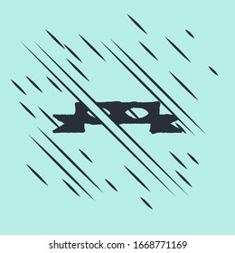Black Thief eye mask icon isolated on green background. Glitch style. Vector Illustration