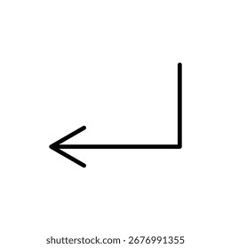 black thin arrow sign design element