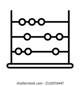 black thin line abacus icon