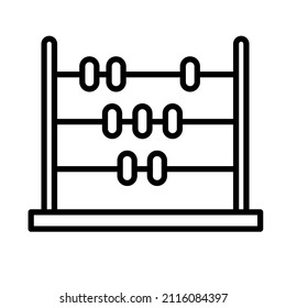 schwarz-dünner Abacus-Symbol, Vektorgrafik