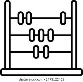 black thin line abacus icon vector. eps