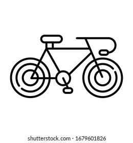 black thin line bicycle icon