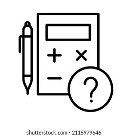 black thin line budgeting icon vector