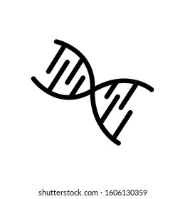 Black thin line DNA icon