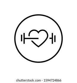 black thin line heart icon