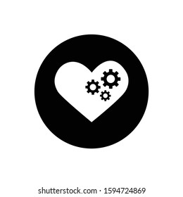 black thin line heart icon