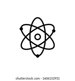 black thin line molecular icon