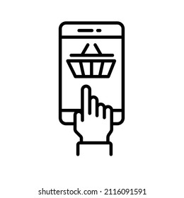 black thin line order icon vector