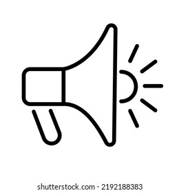black thin line promotion icon