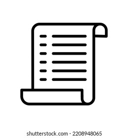 black thin line report icon vector