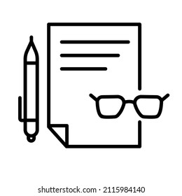 black thin line retirement planning icon vector
