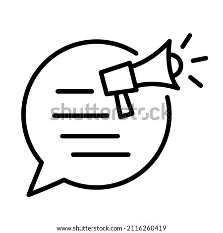 black thin line social campign icon vector