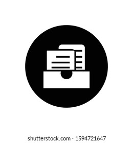 black thin line work letter icon