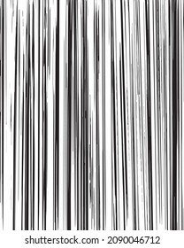 Schwarze, schmutzige, gestreifte Textur, transparenter Hintergrund. Hintergrund für Bürsten, Overlay, Montage oder Schatten. Linien, Streifen, Striche. Abstrakte Vektorgrafik, eps10. Einfach wiederbeleben.