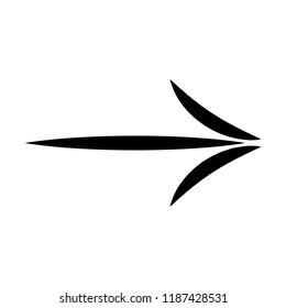 Black thin style arrow to right