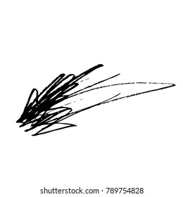 Black thin vector brush stroke