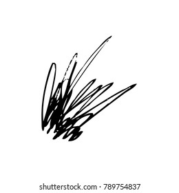 Black thin vector brush stroke