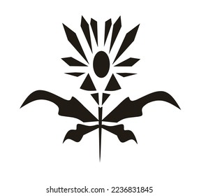 black thistle vector isolated icon