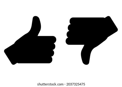 Black Thumbs Thumbs Down Icon Social Stock Vector (Royalty Free ...