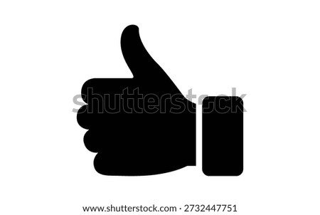 Black Thumbs Up Icon Gesture