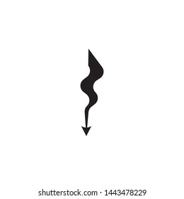 Black Thunder and Bolt Lighting Flash Icons Set. Flat Style