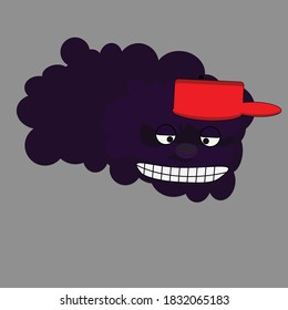 black thunder cloud cute themed 