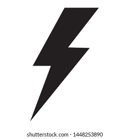 Black thunder icon design. lightning icon design. lightning Flat Style. Vector illustration.