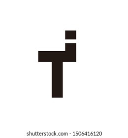 black "Ti" simple logo vector design