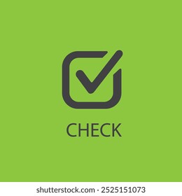 Black tick checkbox vector illustration isolated