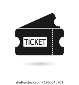 Black Ticket Vector Illustration Logo Template