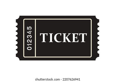 Billete negro. Diseño de entradas para Vip