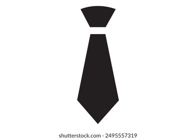 Schwarze Krawatte Symbol Design, einfache Krawatte Silhouette, flache Stil Vektorgrafik