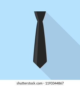 Black tie icon. Flat illustration of black tie vector icon for web design