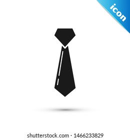 Black Tie icon isolated on white background. Necktie and neckcloth symbol.  Vector Illustration